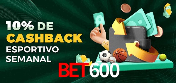 10% de bônus de cashback na BET600